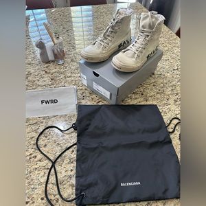 Balenciaga high top graffiti sneakers